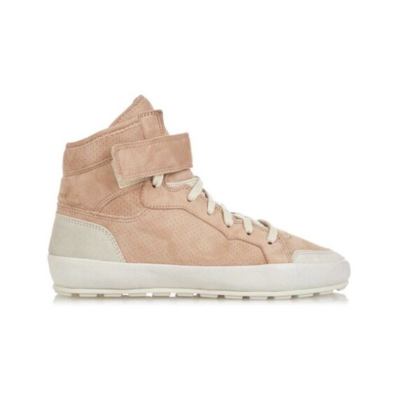 Isabel Marant Etoile Bessy Suede Leather Blush Hightop Sneakers Sz 40 - Picture 1 of 12